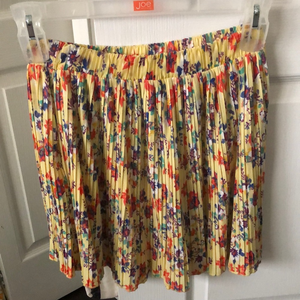 Zara Floral Pleated Mini Skirt